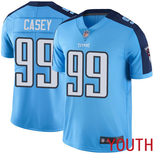 Tennessee Titans Limited Light Blue Youth Jurrell Casey Jersey NFL Football #99 Rush Vapor Untouchable->tennessee titans->NFL Jersey